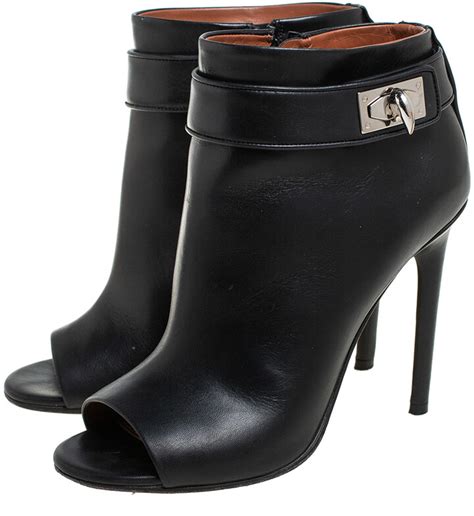 givenchy shark lock high heel ankle boots